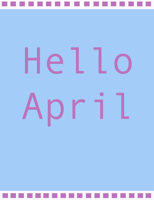 Hello April poster without borders