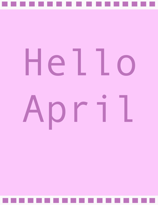 Hello April Pink Poster