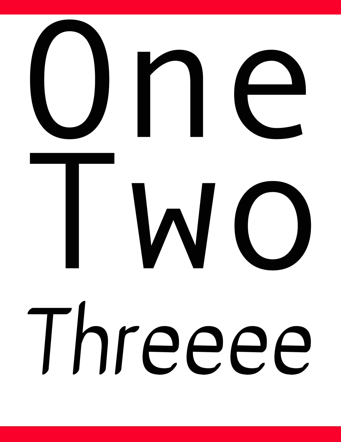 One Two Three Poster