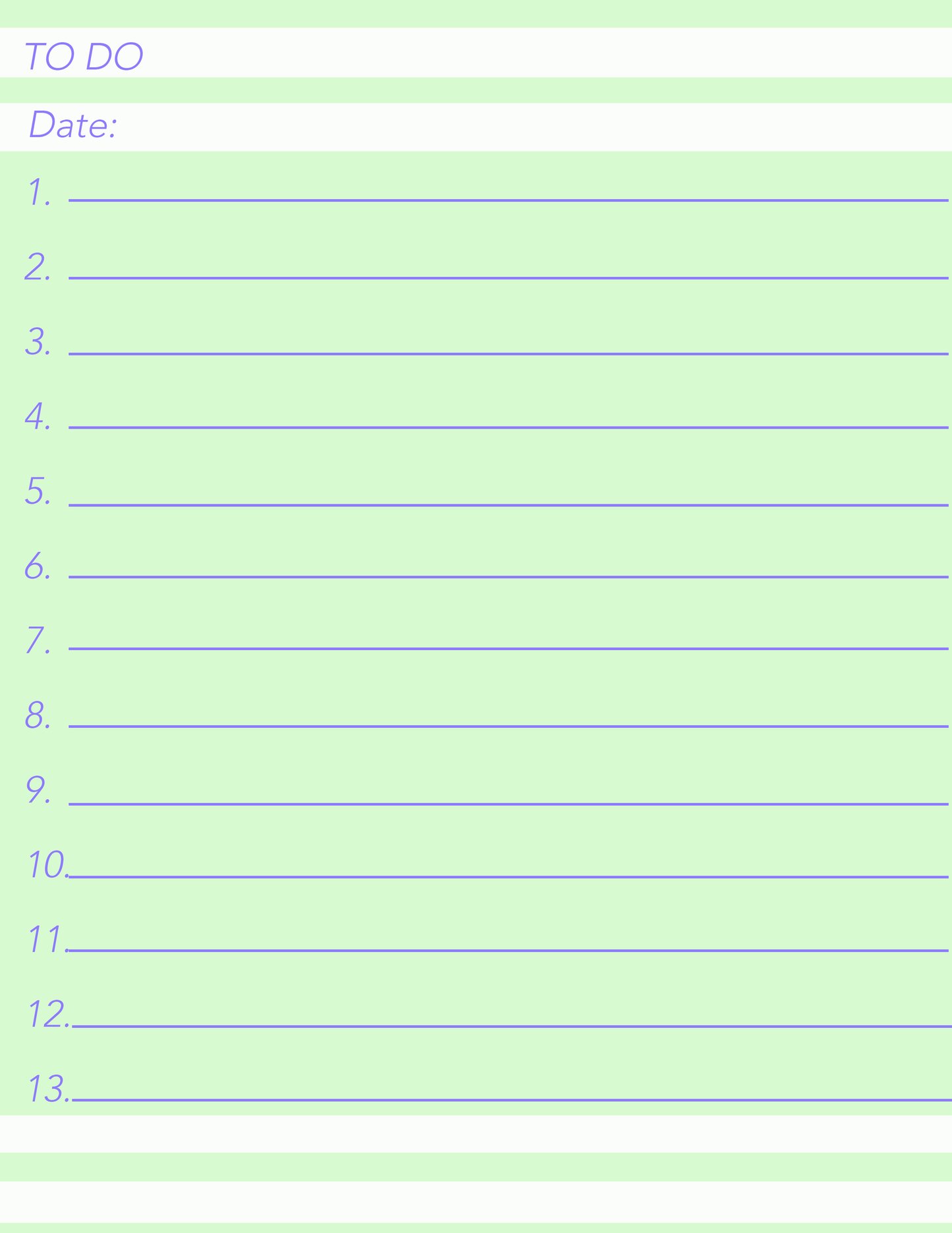 To Do List Printable