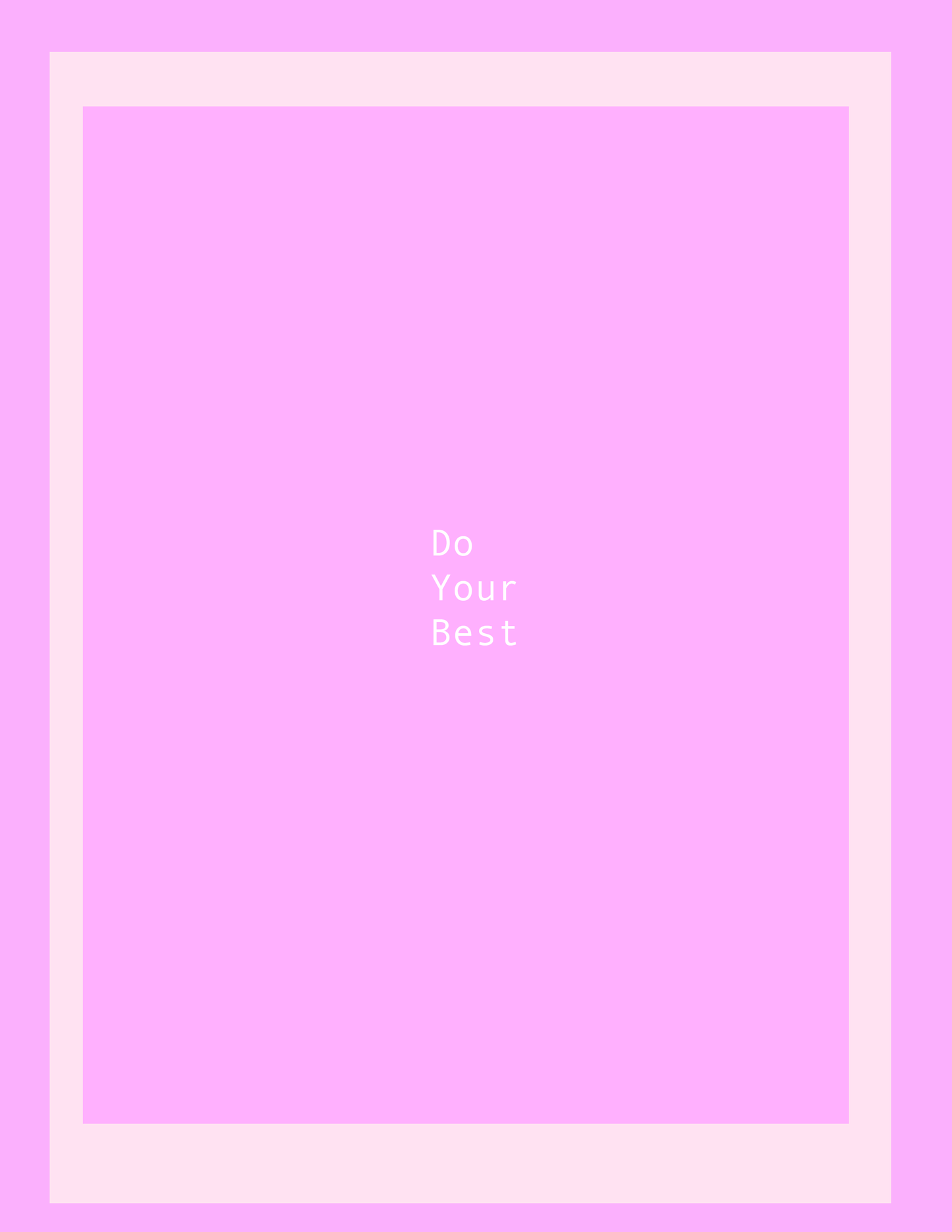 Do you best poster in Pink