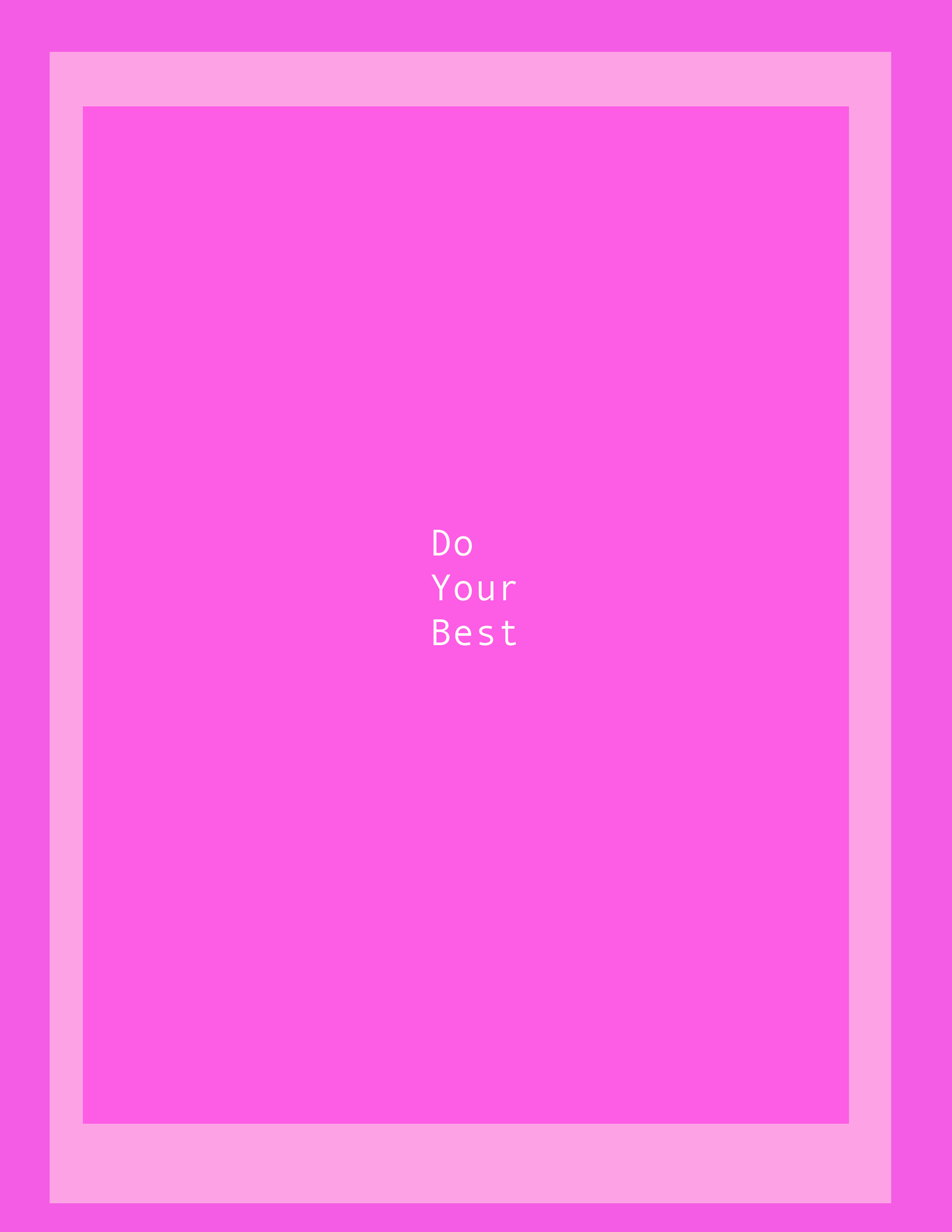 Do your best poster magenta