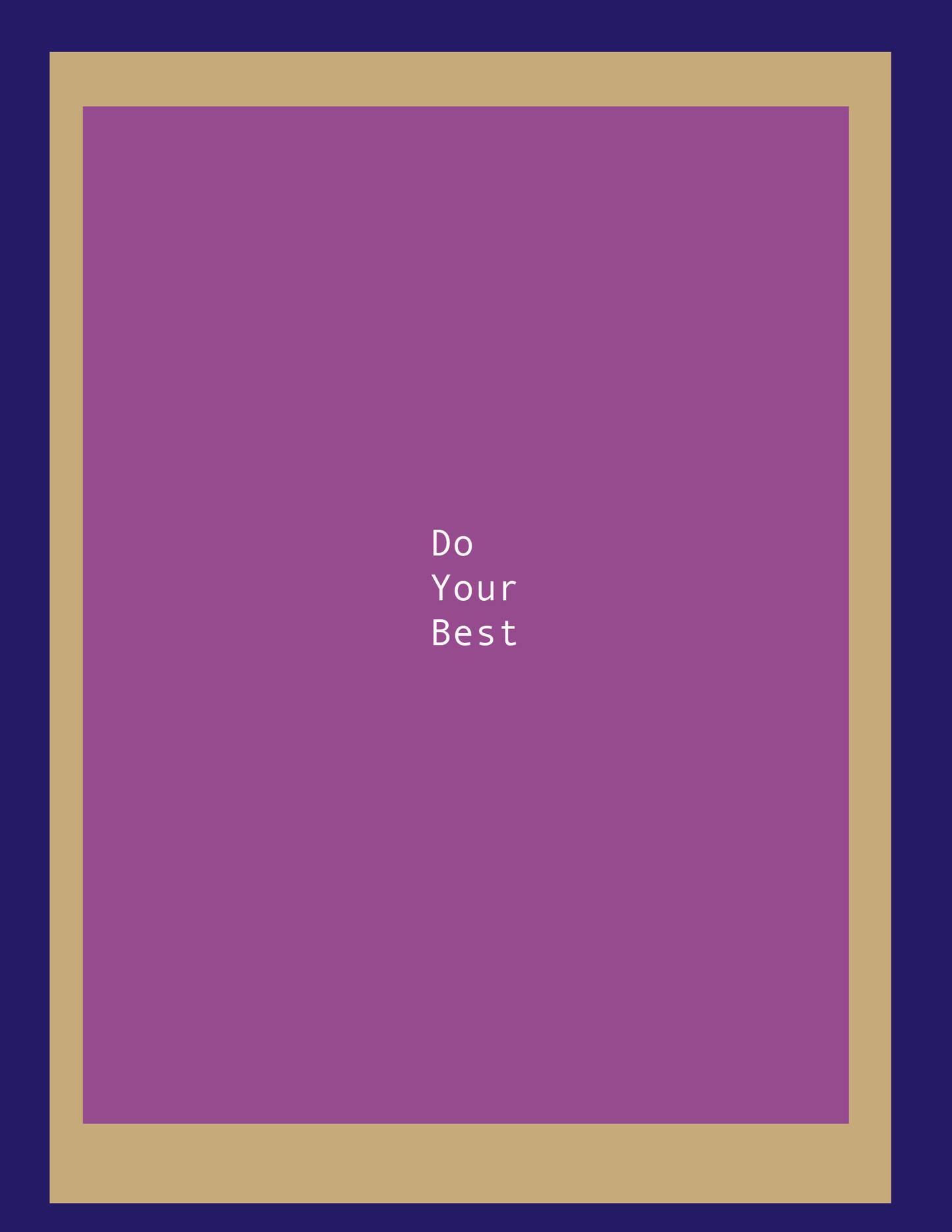 Do your Best Poster Dark