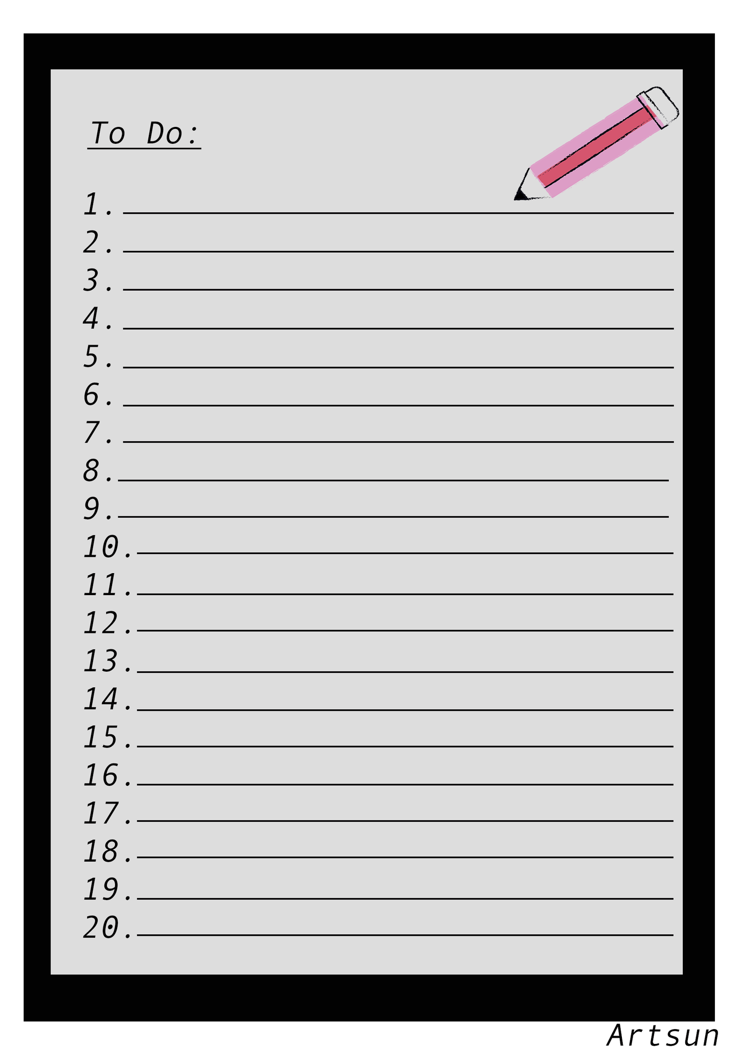 To Do Notebook